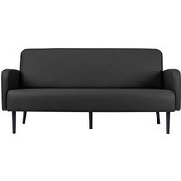 PAPERFLOW 3-Sitzer Sofa LISBOA schwarz Kunstleder von PAPERFLOW