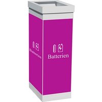 PAPERFLOW Mülleimer 60,0 l weiß, lila, 1 St. von PAPERFLOW