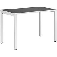 PAPERFLOW Schreibtisch anthrazit rechteckig 4-Fuß-Gestell weiß 114,0 x 60,0 cm von PAPERFLOW