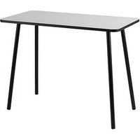 PAPERFLOW easyHome HOPM Schreibtisch weiß rechteckig, 4-Fuß-Gestell schwarz 100,0 x 50,0 cm von PAPERFLOW