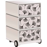 PAPERFLOW easyBox Black & White Rollcontainer weiß, schwarz 4 Auszüge 39,0 x 43,6 x 64,2 cm von PAPERFLOW