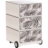 PAPERFLOW easyBox Black & White Rollcontainer weiß, schwarz 4 Auszüge 39,0 x 43,6 x 64,2 cm von PAPERFLOW