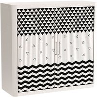 PAPERFLOW easyOffice Black & White Rollladenschrank 60436 2 Fachböden 110,0 x 41,5 x 104,0 cm von PAPERFLOW