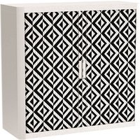 PAPERFLOW easyOffice Black & White Rollladenschrank 60596 2 Fachböden 110,0 x 41,5 x 104,0 cm von PAPERFLOW