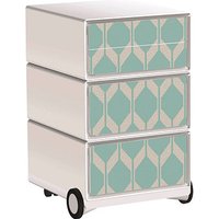 PAPERFLOW easyBox Vintage Rollcontainer weiß, bunt 4 Auszüge 39,0 x 43,6 x 64,2 cm von PAPERFLOW