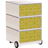 PAPERFLOW easyBox Vintage Rollcontainer weiß, bunt 4 Auszüge 39,0 x 43,6 x 64,2 cm von PAPERFLOW