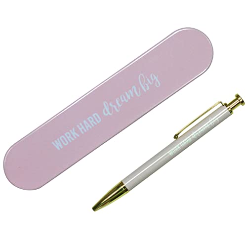 PAPIERDRACHEN Hochwertiger Kugelschreiber in Geschenkbox - ideale Geschenkidee zum Uni-Start - Rosa - für Frauen und Männer - mit motivierendem Spruch bedruckt - Set Nr 2 von PAPIERDRACHEN