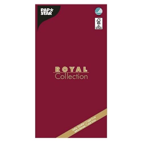 10 Tischdecken Tissue ROYAL Collection 120cm x 180cm Bordeaux von PAPSTAR