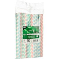 100 PAPSTAR Strohhalme pure farbsortiert 100 PAPSTAR Strohhalme pure farbsortiert von PAPSTAR