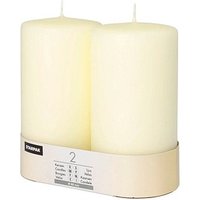2 STARPAK Stumpenkerze elfenbein von STARPAK