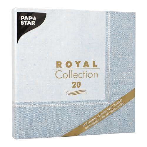 20 Servietten "ROYAL Collection" 1/4-Falz 40 cm x 40 cm arktikblau "Linum" 20 Servietten "ROYAL Collection" 1/4-Falz 40 cm x 40 cm arktikblau "Linum" von PAPSTAR