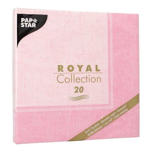 20 Servietten "ROYAL Collection" 1/4-Falz 40 cm x 40 cm rosa "Linum" 20 Servietten "ROYAL Collection" 1/4-Falz 40 cm x 40 cm rosa "Linum" von PAPSTAR