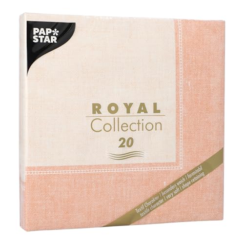 20 Servietten "ROYAL Collection" 1/4-Falz 40 cm x 40 cm terracotta "Linum" 20 Servietten "ROYAL Collection" 1/4-Falz 40 cm x 40 cm terracotta "Linum" von PAPSTAR
