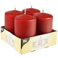 4 STARPAK Stumpenkerzen bordeaux 4 STARPAK Stumpenkerzen bordeaux von STARPAK