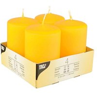 4 STARPAK Kerzen gelb von STARPAK