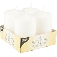 4 STARPAK Stumpenkerzen weiß 4 STARPAK Stumpenkerzen weiß von STARPAK