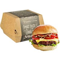 50 PAPSTAR Burger-Boxen Good Food 9,0 x 9,0 cm von PAPSTAR