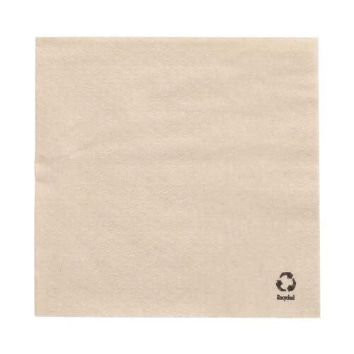 500 Servietten, 1-lagig 1/4-Falz 33 cm x 33 cm natur aus recyceltem Papier 500 Servietten, 1-lagig 1/4-Falz 33 cm x 33 cm natur aus recyceltem Papier von PAPSTAR