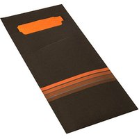 520 PAPSTAR Bestecktaschen schwarz/orange 8,5 x 20,0 cm von PAPSTAR