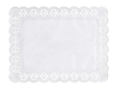 PAPSTAR 1 Karton = 20x100 Spitzenpapiere eckig 40 cm x 30 cm Weiss 12298 von PAPSTAR