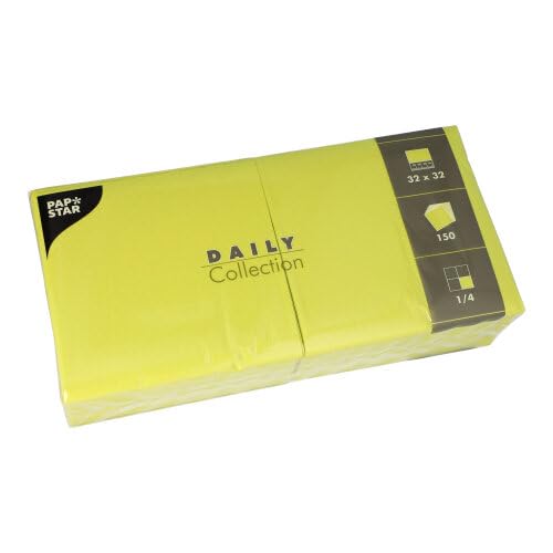 PAPSTAR 150 Servietten 'Daily Collection' 1/4-Falz 32 cm x 32 cm limonengrün PAPSTAR 150 Servietten 'Daily Collection' 1/4-Falz 32 cm x 32 cm limonengrün von PAPSTAR
