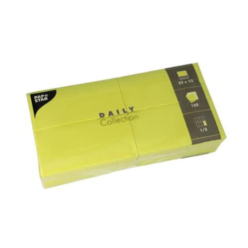 PAPSTAR 150 Servietten 'Daily Collection' 1/8-Falz 32 cm x 32 cm limonengrün PAPSTAR 150 Servietten 'Daily Collection' 1/8-Falz 32 cm x 32 cm limonengrün von PAPSTAR