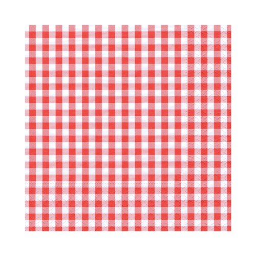 PAPSTAR 20 Servietten 25x25 cm 3-Lagig Oktoberfest Rot/Weiß Karo Wiesn Dekoration Feier Festlichkeit Party Bierzelt Partyzubehör von PAPSTAR