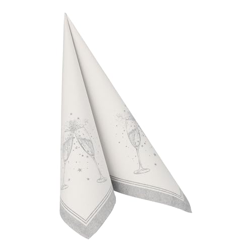 PAPSTAR 20 Servietten "ROYAL Collection" 1/4-Falz 40 cm x 40 cm silber "Festivities" PAPSTAR 20 Servietten "ROYAL Collection" 1/4-Falz 40 cm x 40 cm silber "Festivities" von PAPSTAR