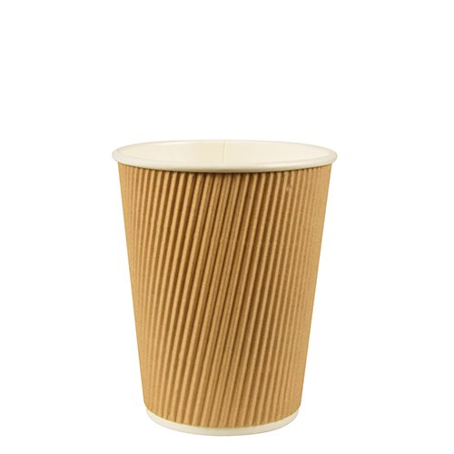 PAPSTAR 25 Trinkbecher, Pappe Pure 0,2 l Ø 8 cm · 9 cm Ripple Wall, Sie erhalten 20 Packungen á 25 Stück (insgesamt 500 Stück) von PAPSTAR