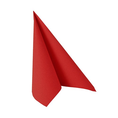 PAPSTAR 40 Servietten ROYAL Collection 1/4-Falz 25 cm x 25 cm für Cocktails, Tischdekoration, Hochzeitsfeier, Taufe (25 cm x 25 cm feuerrot) von PAPSTAR