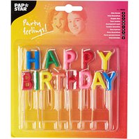 PAPSTAR Geburtstagskerzen Happy Birthday mehrfarbig, 1 Set von PAPSTAR