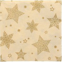 PAPSTAR Servietten Christmas Shine creme 20 St. von PAPSTAR