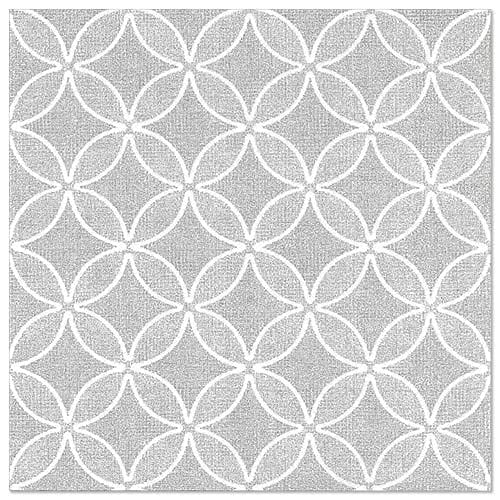PAPSTAR Servietten ROYAL Collection 1/4-Falz 40 cm x 40 cm grau Circle Flowers 88525 Premiumservietten Ornaments Muster stoffähnlich Gute Faltbarkeit, 250 Stück von PAPSTAR
