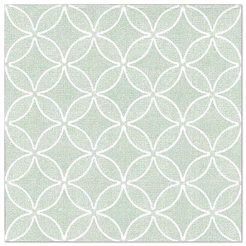 PAPSTAR Servietten ROYAL Collection 1/4-Falz 40 cm x 40 cm jadegrün Circle Flowers 88524 Premiumservietten Ornaments Muster stoffähnlich Gute Faltbarkeit, 250 Stück von PAPSTAR