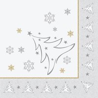 PAPSTAR Servietten X-Mas Elegance Weihnachtsbaum, silber 50 St. PAPSTAR Servietten X-Mas Elegance Weihnachtsbaum, silber 50 St. von PAPSTAR