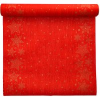 PAPSTAR Tischläufer Christmas Shine 88657 rot 40,0 cm x 3,0 m, 1 St. von PAPSTAR