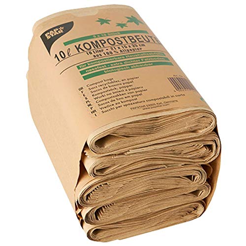 Pappstar Kompostbeutel aus Papier 5 x 10 Beutel á 10 L (ca.21x35cm) von PAPSTAR