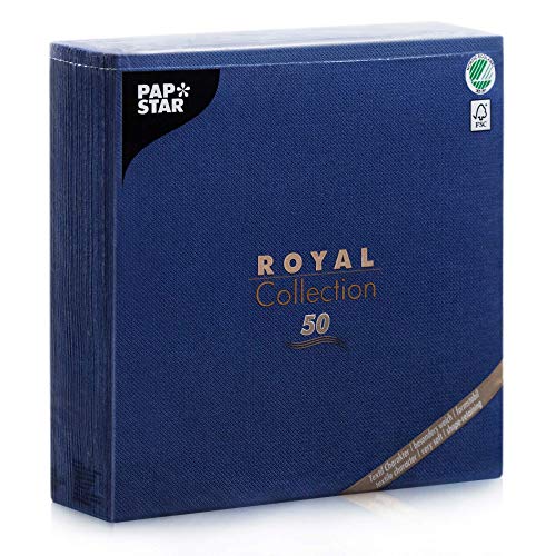 Papstar, 50 Servietten "ROYAL Collection" 1/4-Falz 48 cm x 48 cm dunkelblau, #11575 Papstar, 50 Servietten "ROYAL Collection" 1/4-Falz 48 cm x 48 cm dunkelblau, #11575 von PAPSTAR
