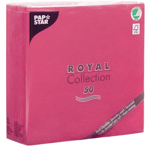 Papstar "ROYAL Collection" 1/4-Falz 40 cm x 40 cm fuchsia, #81747, 1 X 50er Pack von PAPSTAR