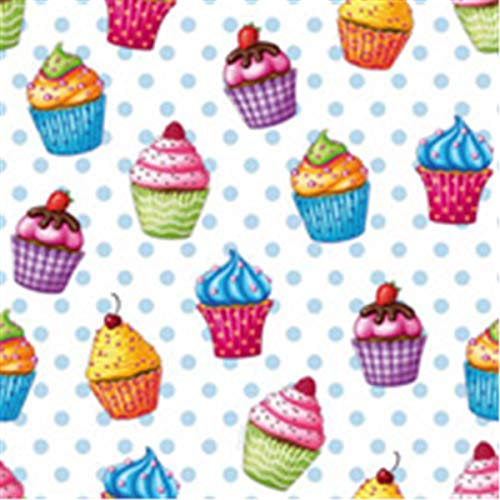 Papstar Servietten / Tissueservietten, mehrfarbig "Cupcakes", (20 Stück), 3-lagig, 33 x 33 cm, umweltfreundliches Material, für Haushalt, Gastronomie oder Feste, #82736 von PAPSTAR