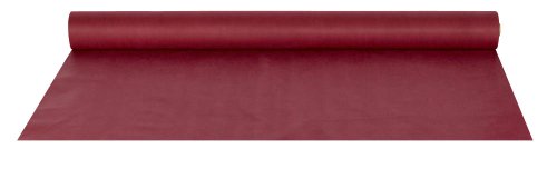 Papstar Tischdecke / Tischtuchrolle bordeaux "Soft Selection" (1 Stück) 25 x 1.18 m aus PP-Vlies, stoffähnlich; 100% recyclebar, für Haushalt oder Outdoor-Events, #82343 von PAPSTAR