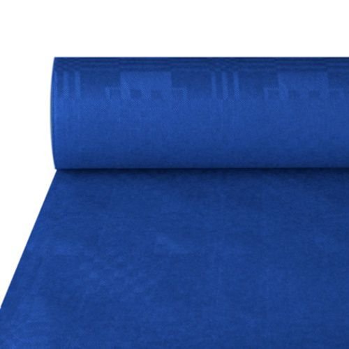 Tischdecke dunkelblau, Damastprägung, 50x1m von PAPSTAR