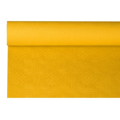 PAPSTAR Papier-Tischrolle mit Damastdruck - Länge: 8 m - Breite: 1,20 m Farbe goldgelb von PAPSTAR