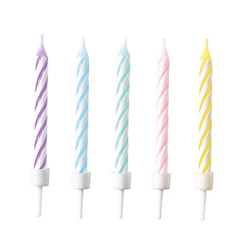 WOOOOZY Kerzen gedreht, pastelltöne bunt, 10 Stück WOOOOZY Kerzen gedreht, pastelltöne bunt, 10 Stück von PAPSTAR