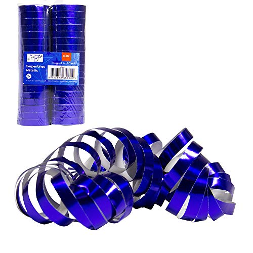WOOOOZY Luftschlange Metallic blau, 4m, 2 Stück von PAPSTAR