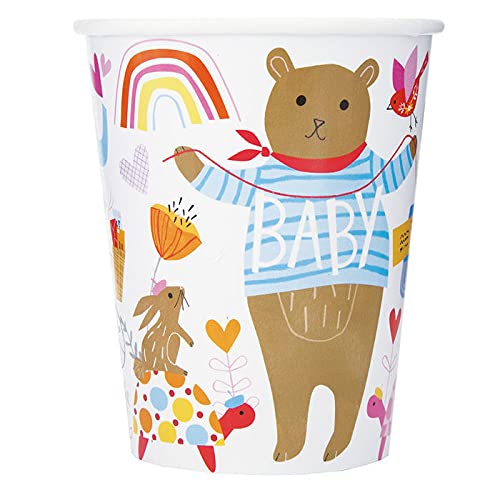 WOOOOZY NEU Becher aus Pappe mit Zoo-Tieren für Baby Shower Party Größe: ca. 250 ml, 8 Stück WOOOOZY NEU Becher aus Pappe mit Zoo-Tieren für Baby Shower Party Größe: ca. 250 ml, 8 Stück von PAPSTAR