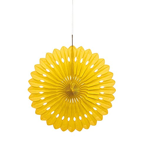 WOOOOZY NEU Fächer / Rosette aus Papier, Raumdeko zum Aufhängen für Geburtstag, Hochzeit, Party & Co., Größe: ca. 40 cm, Farbe: Gelb WOOOOZY NEU Fächer / Rosette aus Papier, Raumdeko zum Aufhängen für Geburtstag, Hochzeit, Party & Co., Größe: ca. 40 cm, Farbe: Gelb von PAPSTAR