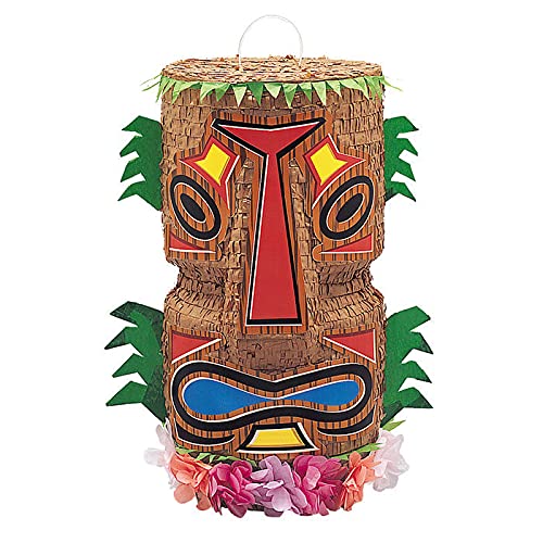 WOOOOZY NEU Pinata Hawaii-Tiki-Design, für Kinder-Geburtstag & Party, Ideal zum Befüllen mit Süßigkeiten und Geschenken von PAPSTAR