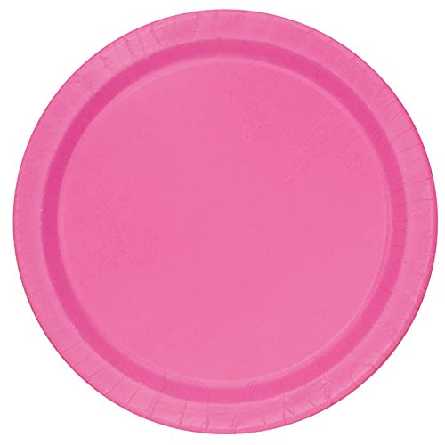 WOOOOZY NEU Teller aus Pappe, Premiumqualität, rund, Größe ca. 18 cm, Vorteilspack mit 8 Stück, Farbe: Hot Pink von PAPSTAR
