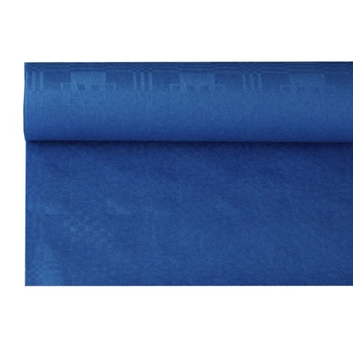 WOOOOZY Tischdecke dunkelblau mit Damastprägung 8x1,2m von PAPSTAR